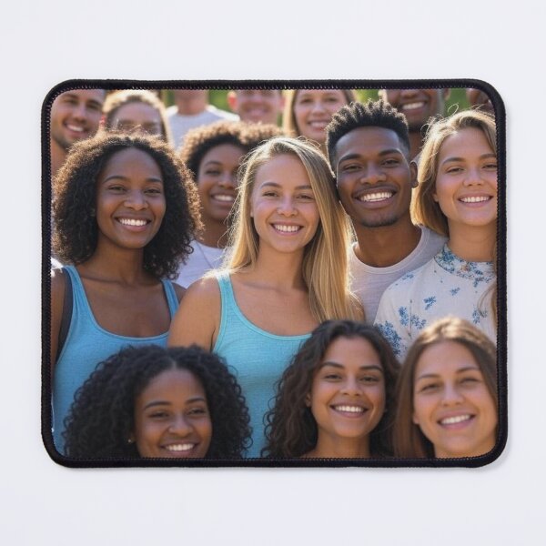 Item preview, Unity in Smiles - Diverse Group Portrait designed and sold by DesignsMjB.