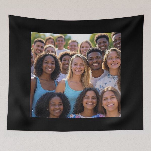 Item preview, Unity in Smiles - Diverse Group Portrait designed and sold by DesignsMjB.