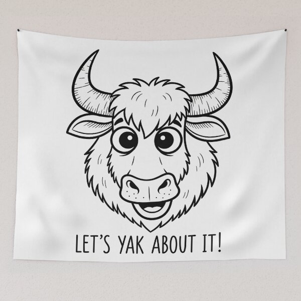 Item preview, Let's Yak About It Fun Yak designed and sold by Owcomm.