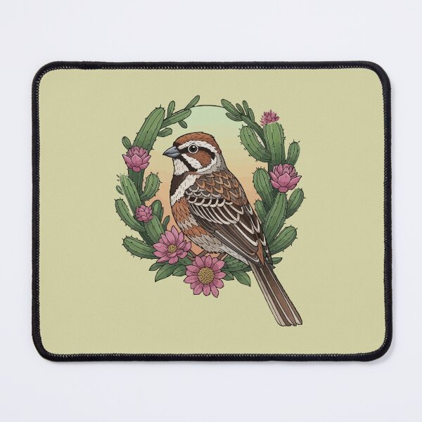 Item preview, Colorado Lark Bunting Bird Surrounded By Claret Cup designed and sold by taiche.