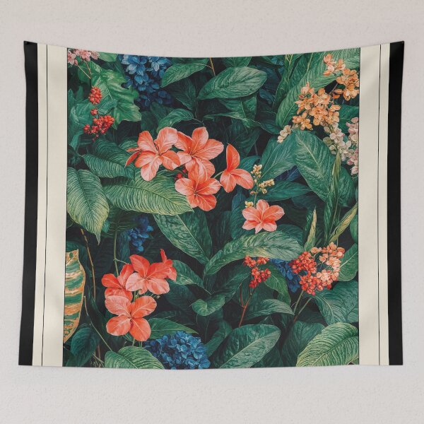 Item preview, Maximalist Decor Japanese Wall Art Flower Market Print dopamine decor Floral Poster Botanical Print designed and sold by regnumsaturni.