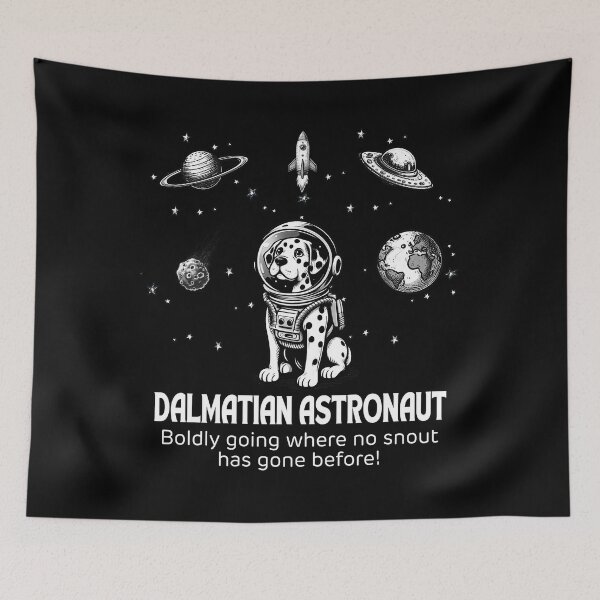 Item preview, Astronaut Dalmatian Funny Space designed and sold by doodIllustrate.