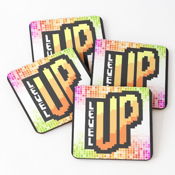 Item preview, Colourful pixel level up  designed and sold by Patsmerch.