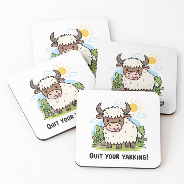 Item preview, Quit Your Yakking! Funny Yak Illustration designed and sold by Owcomm.