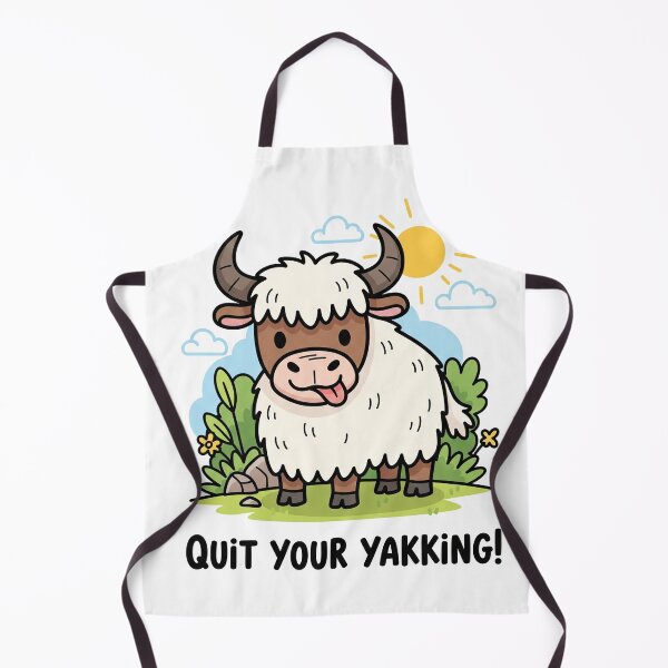Item preview, Quit Your Yakking! Funny Yak Illustration designed and sold by Owcomm.