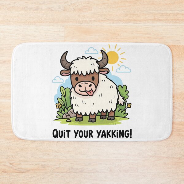 Item preview, Quit Your Yakking! Funny Yak Illustration designed and sold by Owcomm.