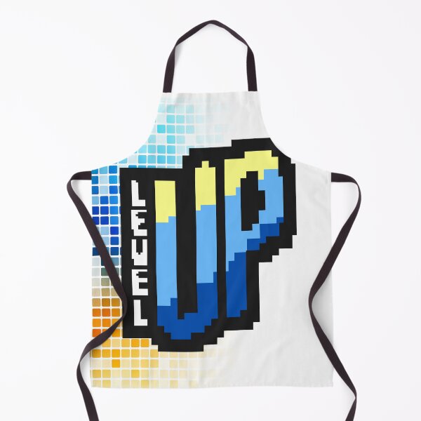 Item preview, Blue and yellow pixel level up designed and sold by Patsmerch.