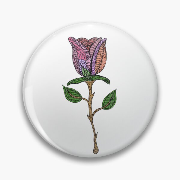 Item preview, Rose zentangle sticker designed and sold by DesignPMG.