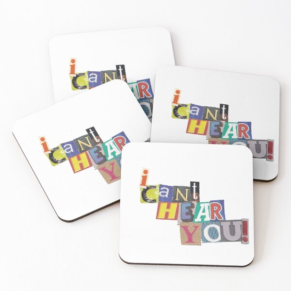 Item preview, I Can't Hear You! Magazine Letters Quote designed and sold by RosesVisuals.