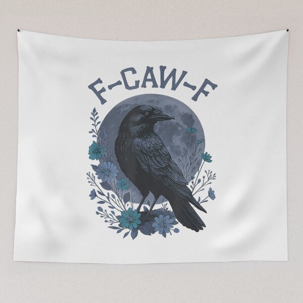 Item preview, Pájaro cuervo divertido F Caw F - F-Caw-F Cuervo designed and sold by ShanikaTutson.
