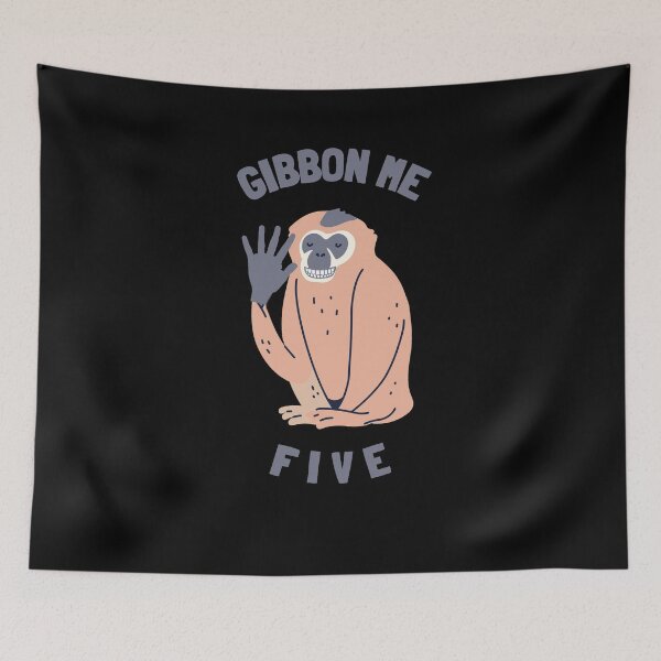 Item preview, Gibbon Me Five designed and sold by GasconyPassion.