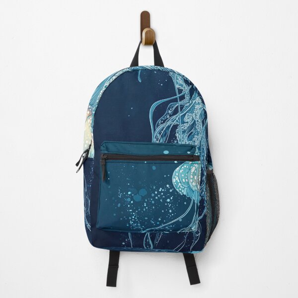 Item preview, Japandi Wall Art Jellyfish Painting Blue Wall Art Maximalist Japanese Wall Art Ocean Wall art designed and sold by regnumsaturni.