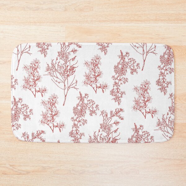 Item preview, Botanical Cottage Floral Pattern in Red and White designed and sold by kierkegaard.