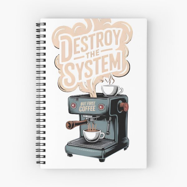 Item preview, Destroy the system but first coffee designed and sold by Matiz3k90.