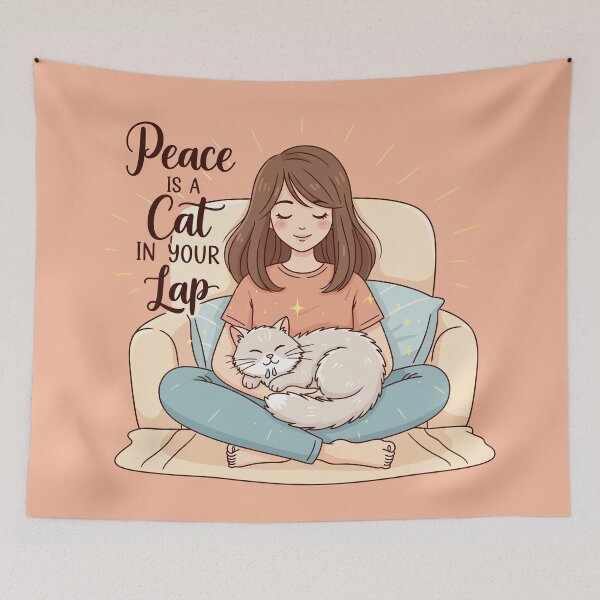 Item preview, Peace is a Cat in Your Lap designed and sold by Amir Faysal.