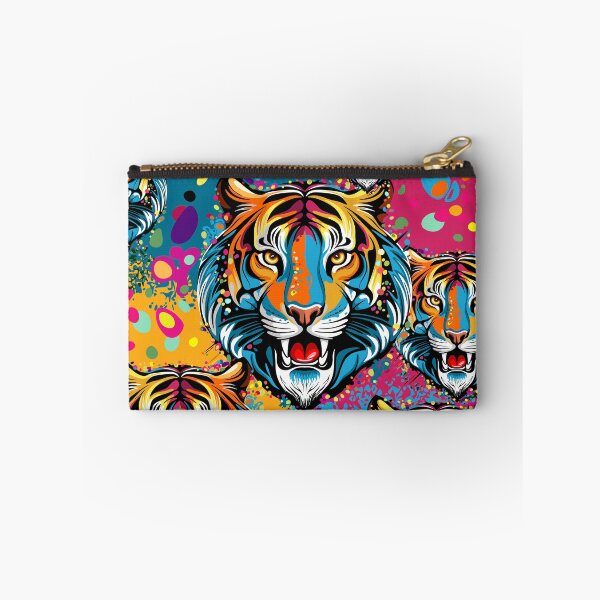 Item preview, Tiger Head Rainbow colors paint stains designed and sold by BluedarkArt.