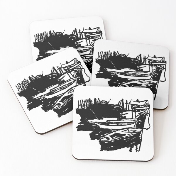 Item preview, Fishing Vessels in Harbour 4 designed and sold by nathansonart.