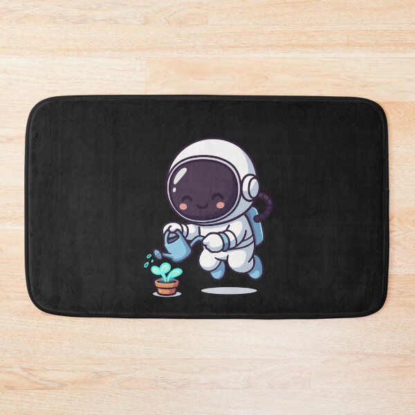 Item preview, Chibi Astronaut Watering Tiny Alien Plant – Cute Space Gardener Illustration designed and sold by ColorSplash123.