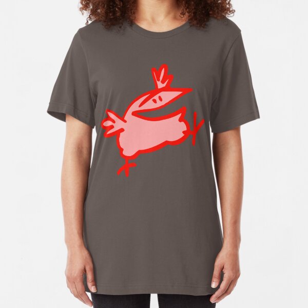 "Wowza!!" Cartoon Bird by Cheerful Madness!! Slim Fit T-Shirt