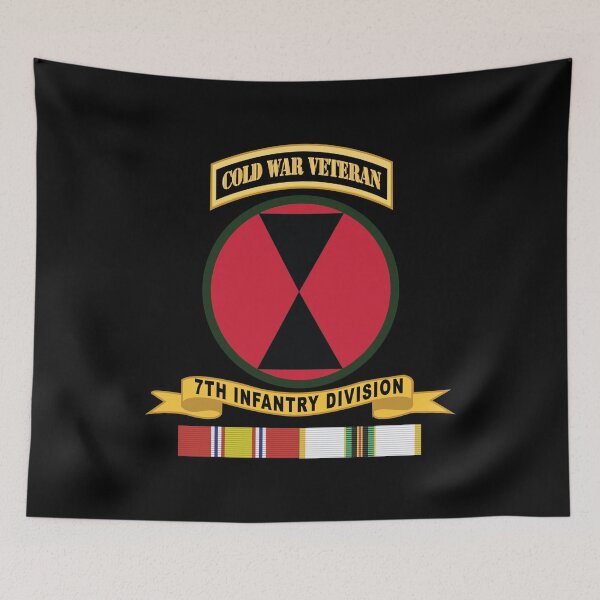 Item preview, Army - 7th Infantry Division w Br - Ribbon COLD WAR Vet Tab X 300 designed and sold by Military Insignia Products.