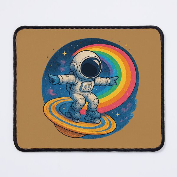 Item preview, Saturn Ring Skater – Ride the Cosmic Rainbow designed and sold by HEERMANArt.
