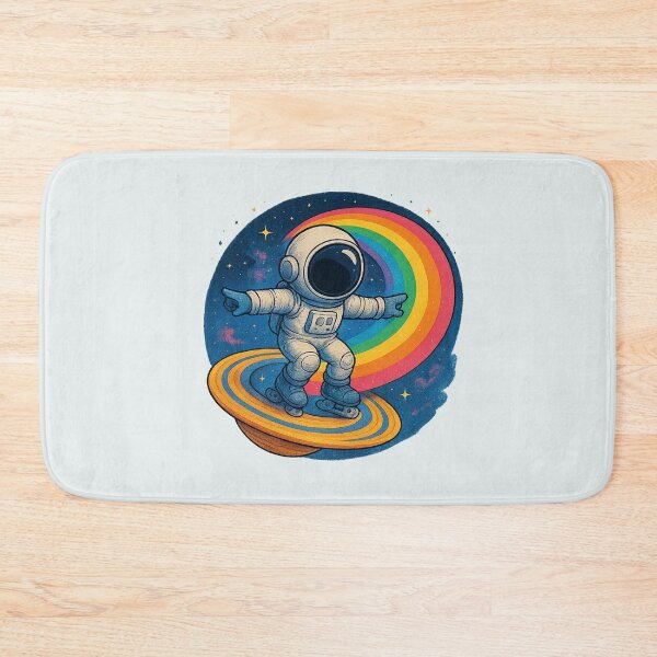 Item preview, Saturn Ring Skater – Ride the Cosmic Rainbow designed and sold by HEERMANArt.
