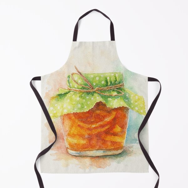 Item preview, Homemade Citrus Orange Jam in Vintage Jar – Watercolor Style designed and sold by Pacika.