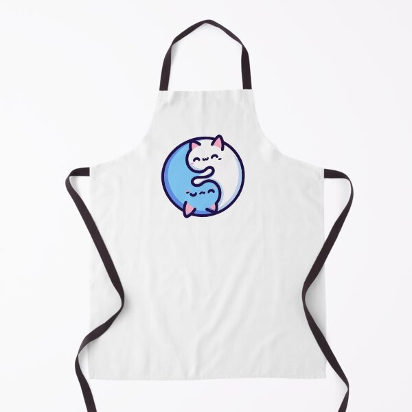 Item preview, Adorable blue and white yin yang cats curled into a perfect circle designed and sold by All-Of-Art.