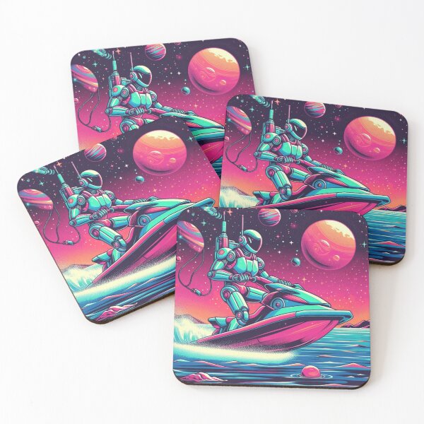 Item preview, a robot jet skiing in space designed and sold by Dogandesighn.