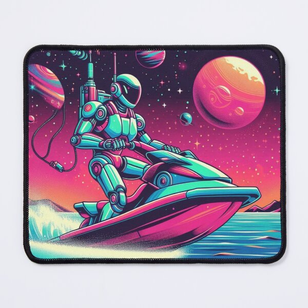 Item preview, a robot jet skiing in space designed and sold by Dogandesighn.