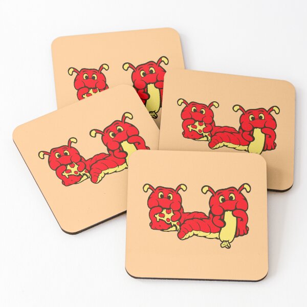 Item preview, 2 Caterpillar Sausage Pizza Eating Fast Food Hungry Salami designed and sold by shirt-o-mat.