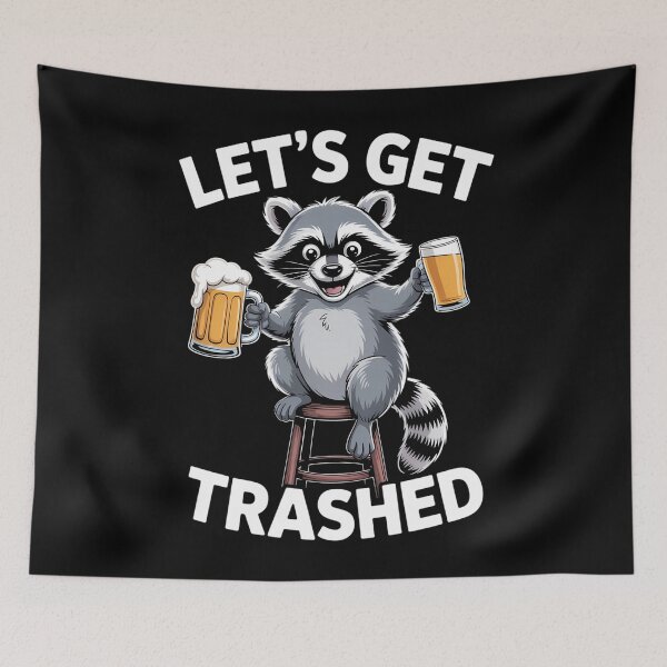 Item preview, Funny Raccoon Meme Humor Beer Drinking designed and sold by waazwee6.