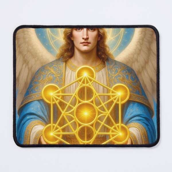 Item preview, Archangel Metatron with Metatron’s Cube – Divine Light, Sacred Geometry & Spiritual Awakening Art designed and sold by prosperidad8.