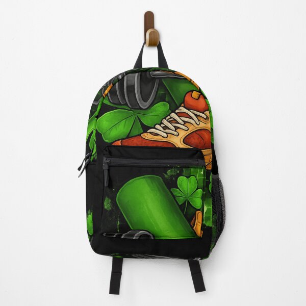 Item preview, Colorful Fitness Equipment Art with Lucky Shamrocks Background designed and sold by haitrieuic96.