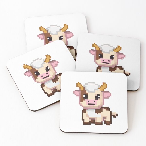 Item preview, Cute cow pixel art designed and sold by tomato-fryegg.