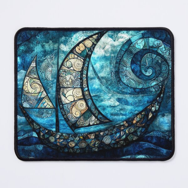 Item preview, New Zealand Māori Boat Paua Koru Design Art designed and sold by GrinGalore.