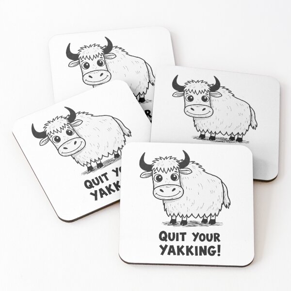 Item preview, Quit Your Yakking! Funny Yak Cartoon designed and sold by Owcomm.