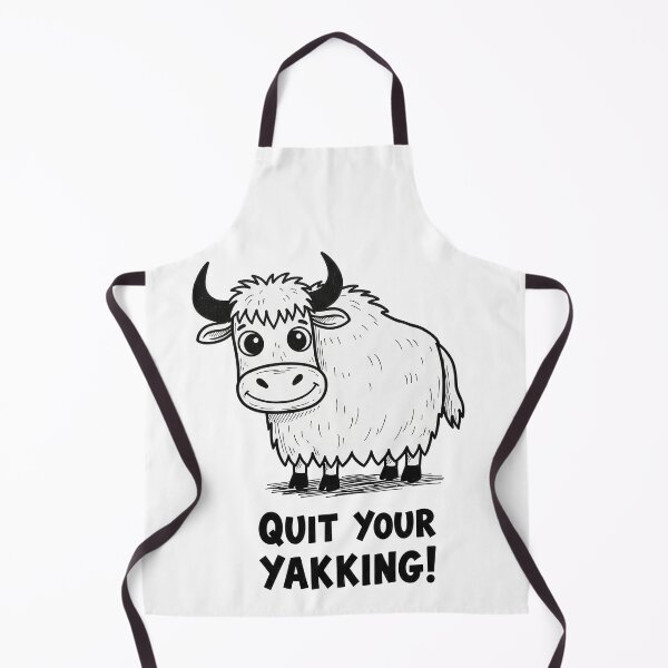 Item preview, Quit Your Yakking! Funny Yak Cartoon designed and sold by Owcomm.