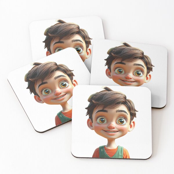 Item preview, Playful Cartoon Boy with Big Smile designed and sold by Pixelzo.
