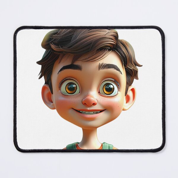 Item preview, Playful Cartoon Boy with Big Smile designed and sold by Pixelzo.