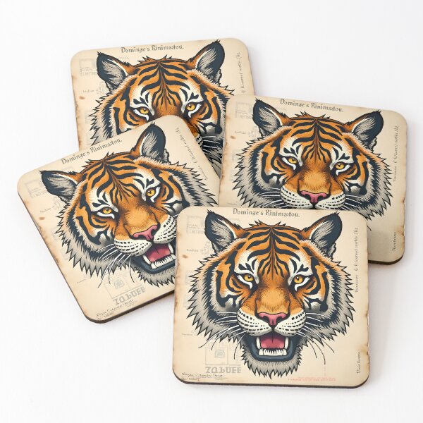 Item preview, Roaring Vintage Tiger designed and sold by stableImaginarium.