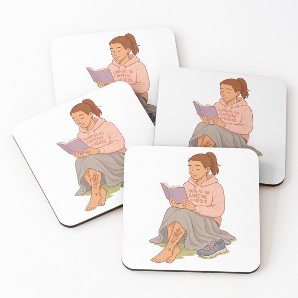 Item preview, Running on Caffeine & Books designed and sold by NerdyRunner.