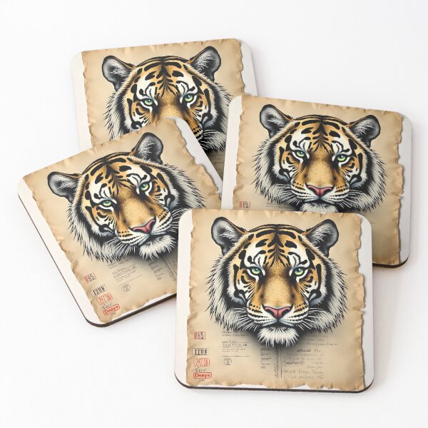 Item preview, Roaring Vintage Tiger designed and sold by stableImaginarium.