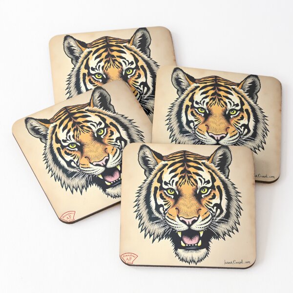 Item preview, Roaring Vintage Tiger designed and sold by stableImaginarium.