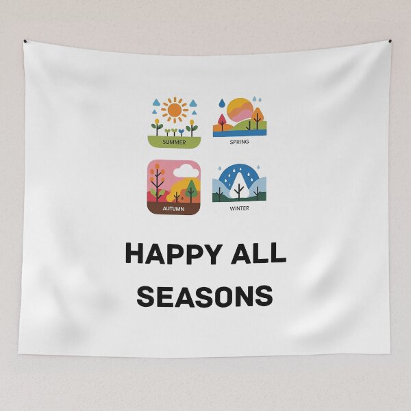 Item preview, Happy All Seasons designed and sold by HELLO TIGER.