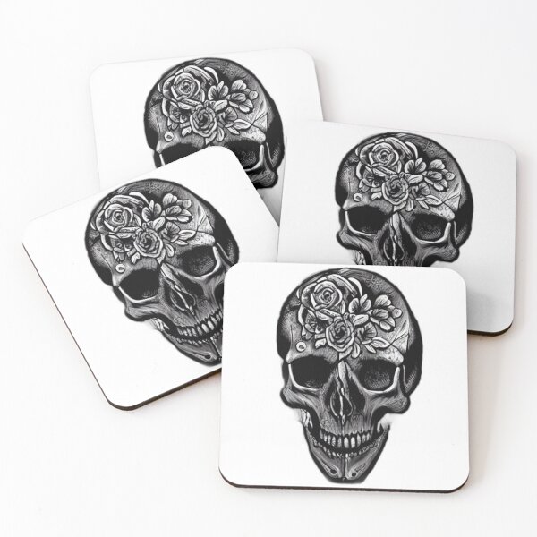 Item preview, Floral Skull Fusion – Dark Elegance in Bloom designed and sold by Imprintmarket.