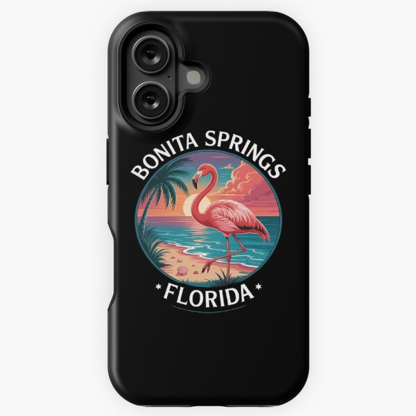 Vista previa del artículo con la obra «Recuerdo tropical de flamencos de la playa de Bonita Springs, Florida», diseñado y vendido por aidenpier.