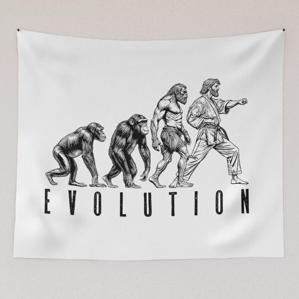 Item preview, Funny Martial Arts Evolution Jiu Jitsu Karate Judo Budo Gi designed and sold by GrandeDuc.