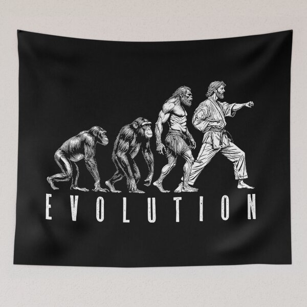 Item preview, Funny Martial Arts Evolution Jiu Jitsu Karate Judo Budo Gi designed and sold by GrandeDuc.