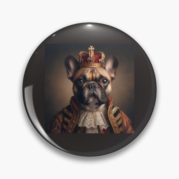 Item preview, Brown French Bulldog in Baroque Renaissance Royal Costume – Dignified Brown Frenchie Pet Portrait designed and sold by Deliberate Creations.